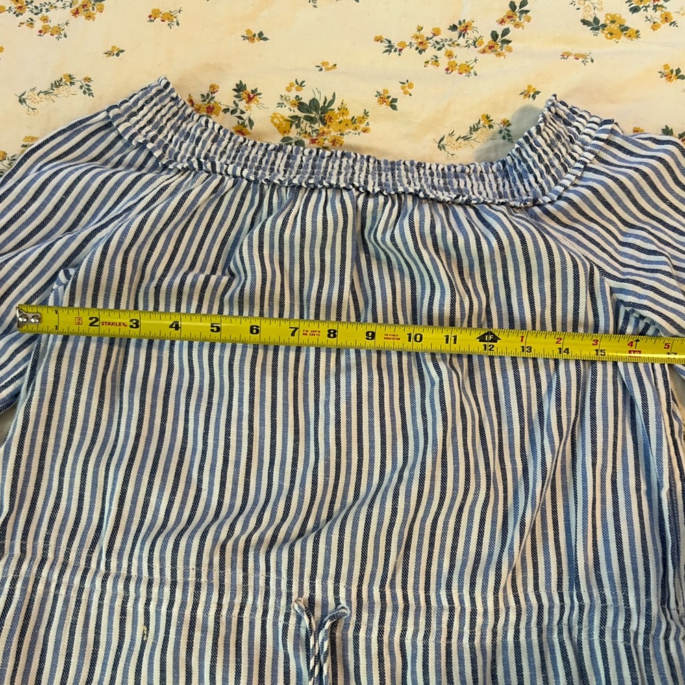 Tommy Hilfiger Blue and White Striped Midi Dress | Size SP - Picture 8 of 10